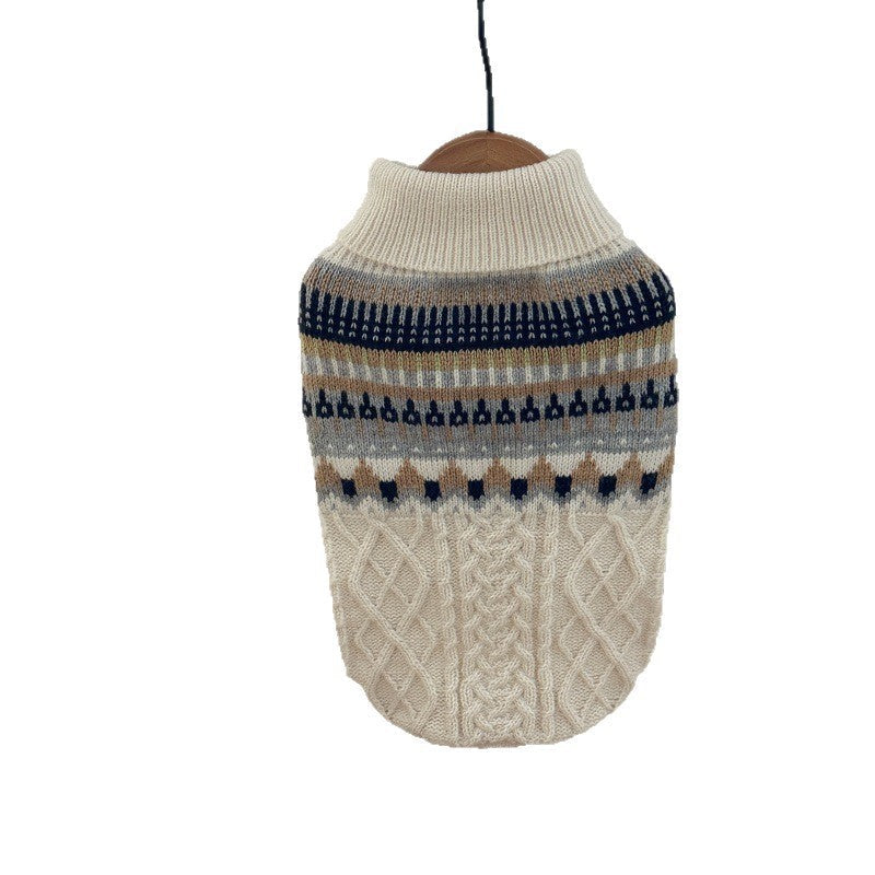 KFX-1882301 Cozy Island Blue Sweater for Dogs and Cats in Soft Polyester Material