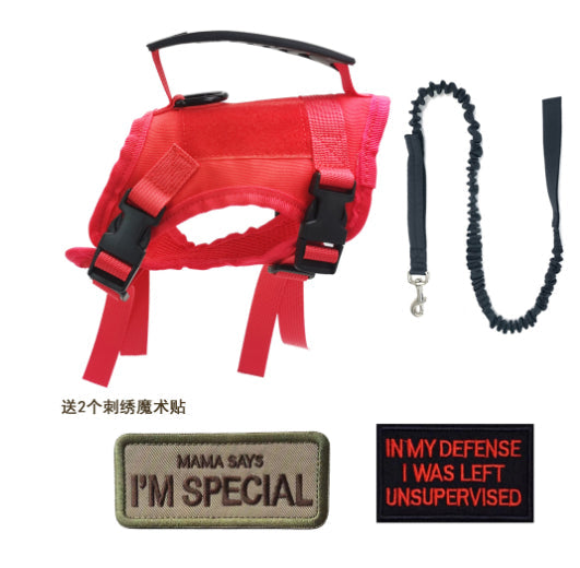 KFX-1884093 Tactical Cat Harness Vest with Leash - Adjustable, Durable Polyester in Multiple Colors