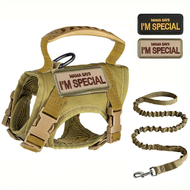 KFX-1884093 Tactical Cat Harness Vest with Leash - Adjustable, Durable Polyester in Multiple Colors