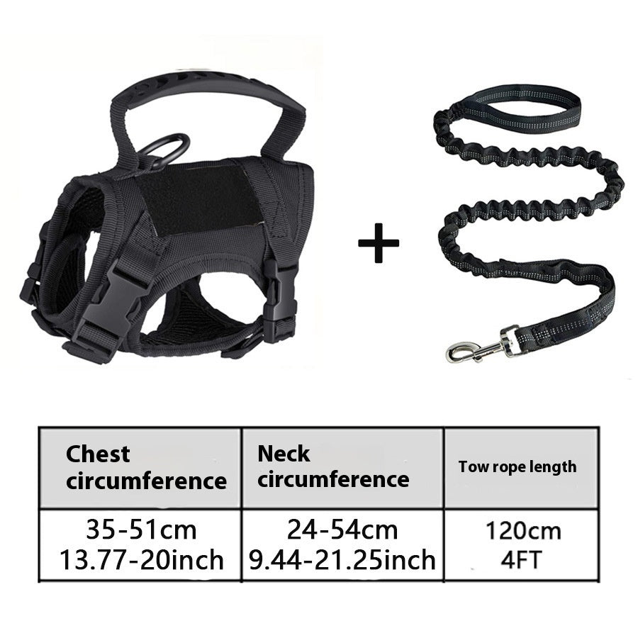 KFX-1884093 Tactical Cat Harness Vest with Leash - Adjustable, Durable Polyester in Multiple Colors