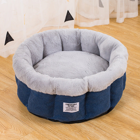 KFX-1884349 Universal Removable and Washable Cat Nest for All Seasons - Soft Velvet, Angora, and PP Cotton, Available in Multiple Colors