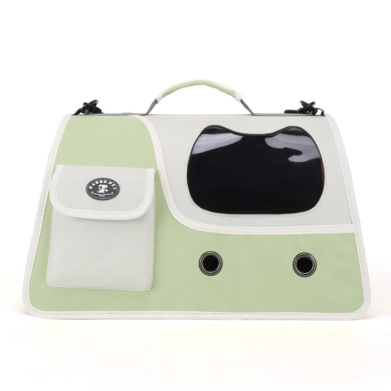 KFX-1886525 Spacious Crossbody Pet Backpack in Solid Colors - Medium Capacity Oxford Cloth