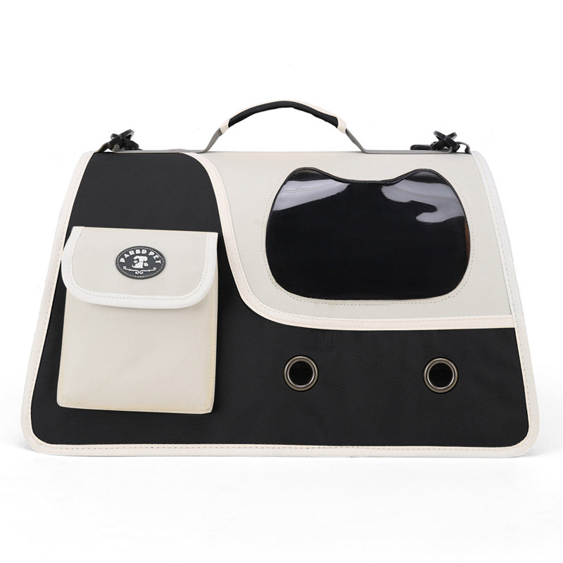 KFX-1886525 Spacious Crossbody Pet Backpack in Solid Colors - Medium Capacity Oxford Cloth