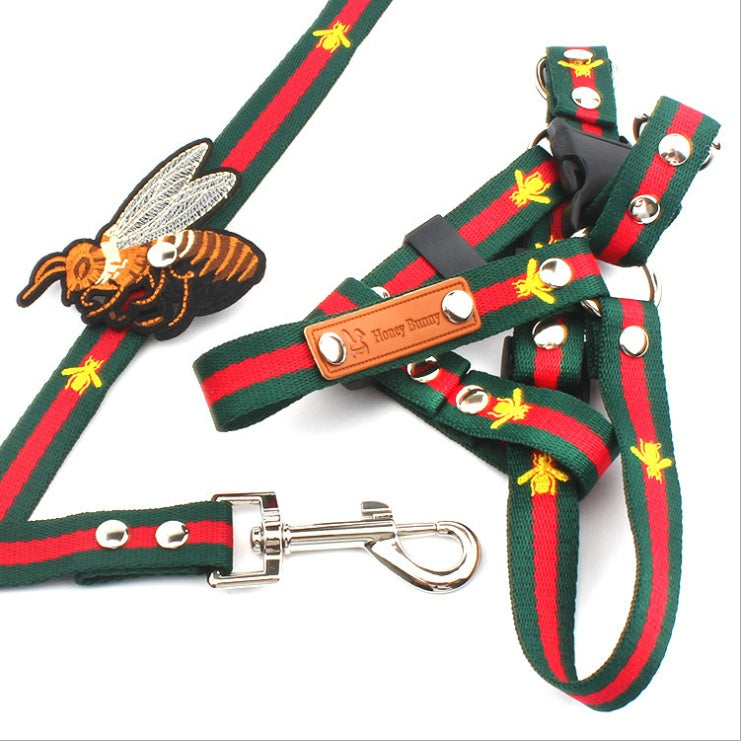 KFX-1889341 Nylon Dog Leash for Small to Large Breeds, Length 120cm, Adjustable Chest Sizes 30-65cm