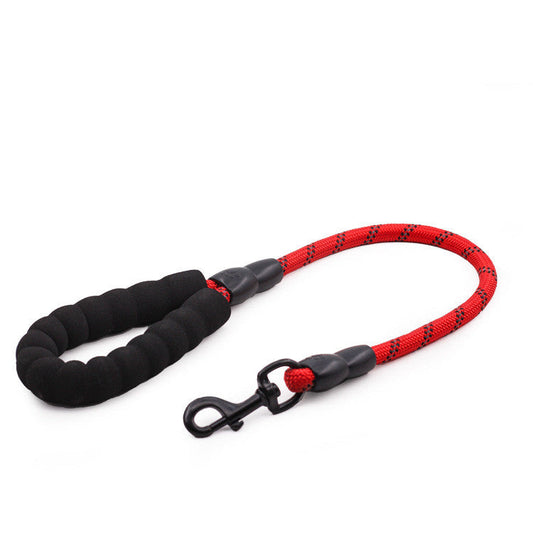 KFX-1889853 Reflective Nylon Dog Leash with Extension Chain for Large Dogs - Scalable Options Available