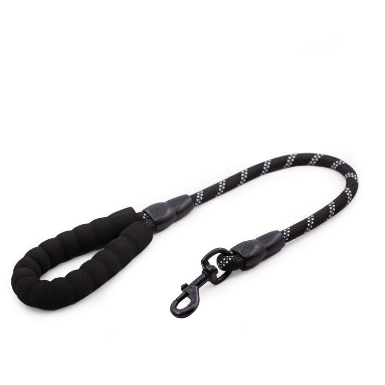 KFX-1889853 Reflective Nylon Dog Leash with Extension Chain for Large Dogs - Scalable Options Available