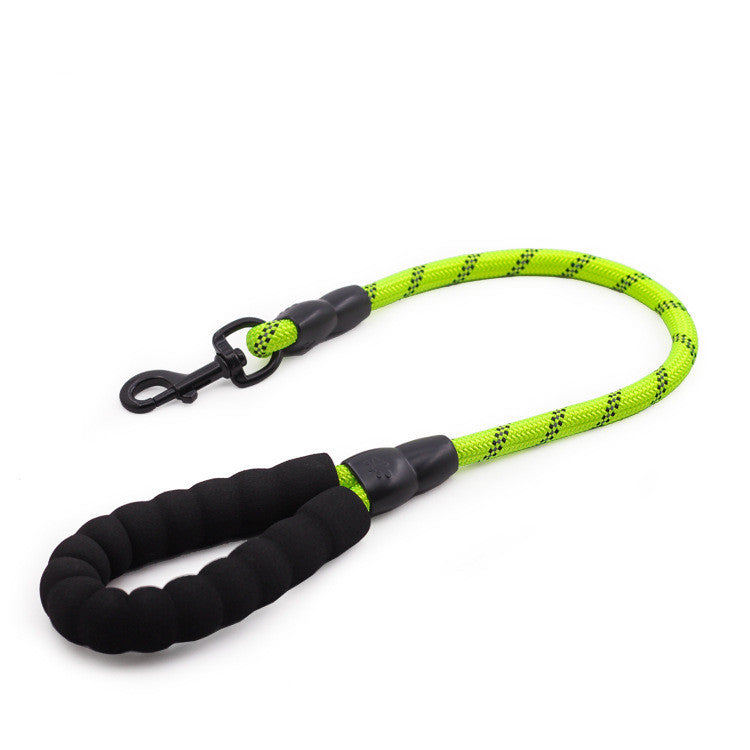 KFX-1889853 Reflective Nylon Dog Leash with Extension Chain for Large Dogs - Scalable Options Available