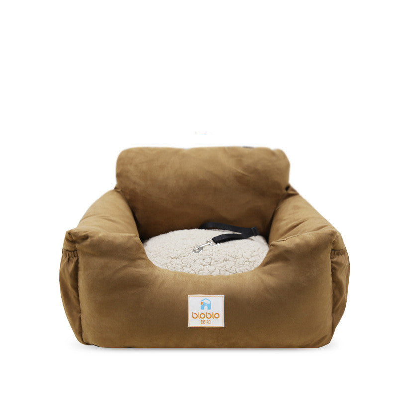 KFX-1892285 Pet Travel Car Seat with Safety Collar and Washable Cover