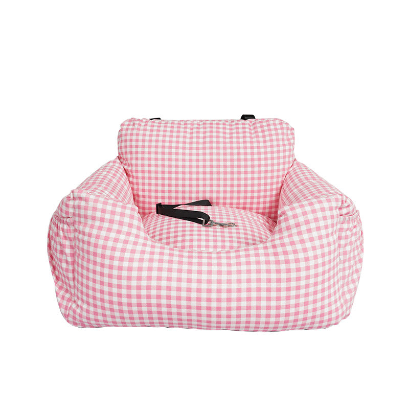 KFX-1892285 Pet Travel Car Seat with Safety Collar and Washable Cover