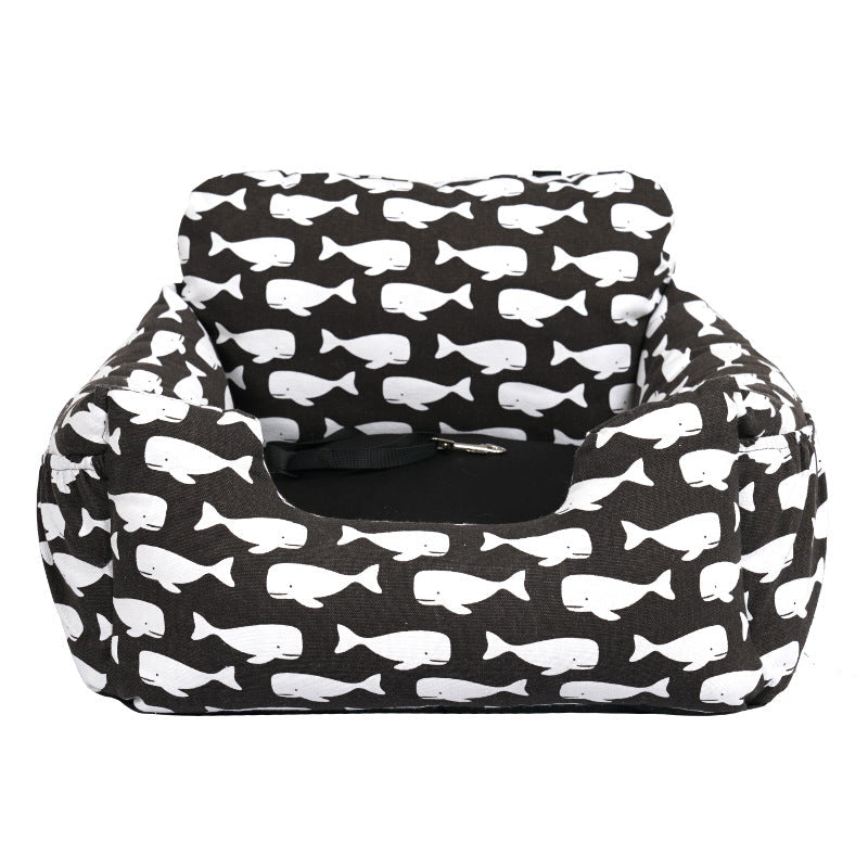 KFX-1892285 Pet Travel Car Seat with Safety Collar and Washable Cover