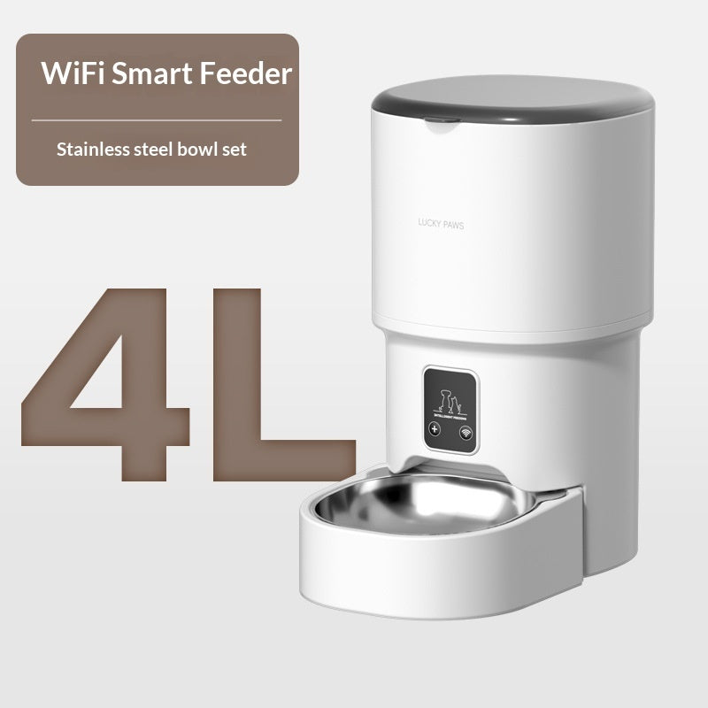 KFX-1893821 Automatic Pet Feeder with WiFi Remote Control and Timed Feeding Options