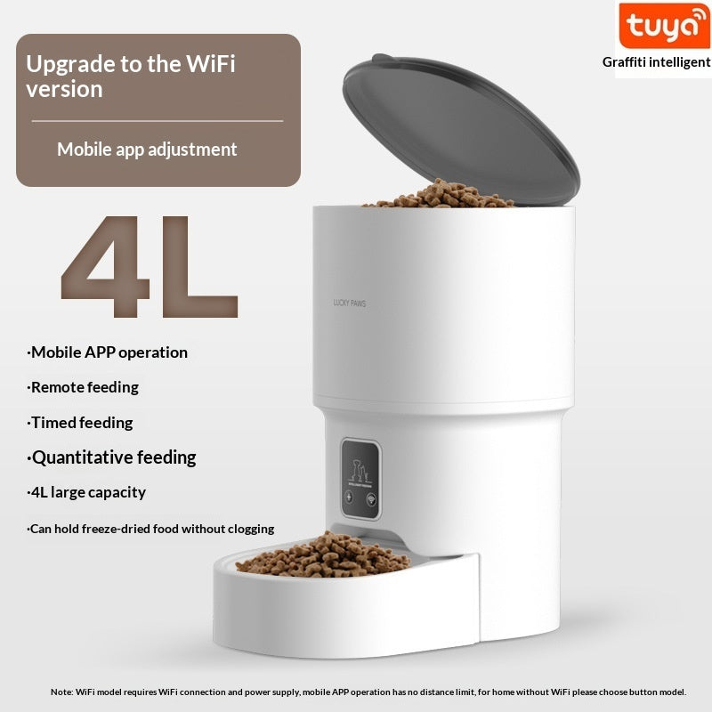 KFX-1893821 Automatic Pet Feeder with WiFi Remote Control and Timed Feeding Options