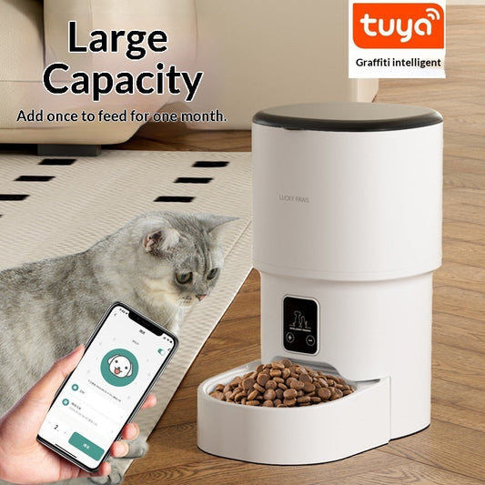 KFX-1893821 Automatic Pet Feeder with WiFi Remote Control and Timed Feeding Options