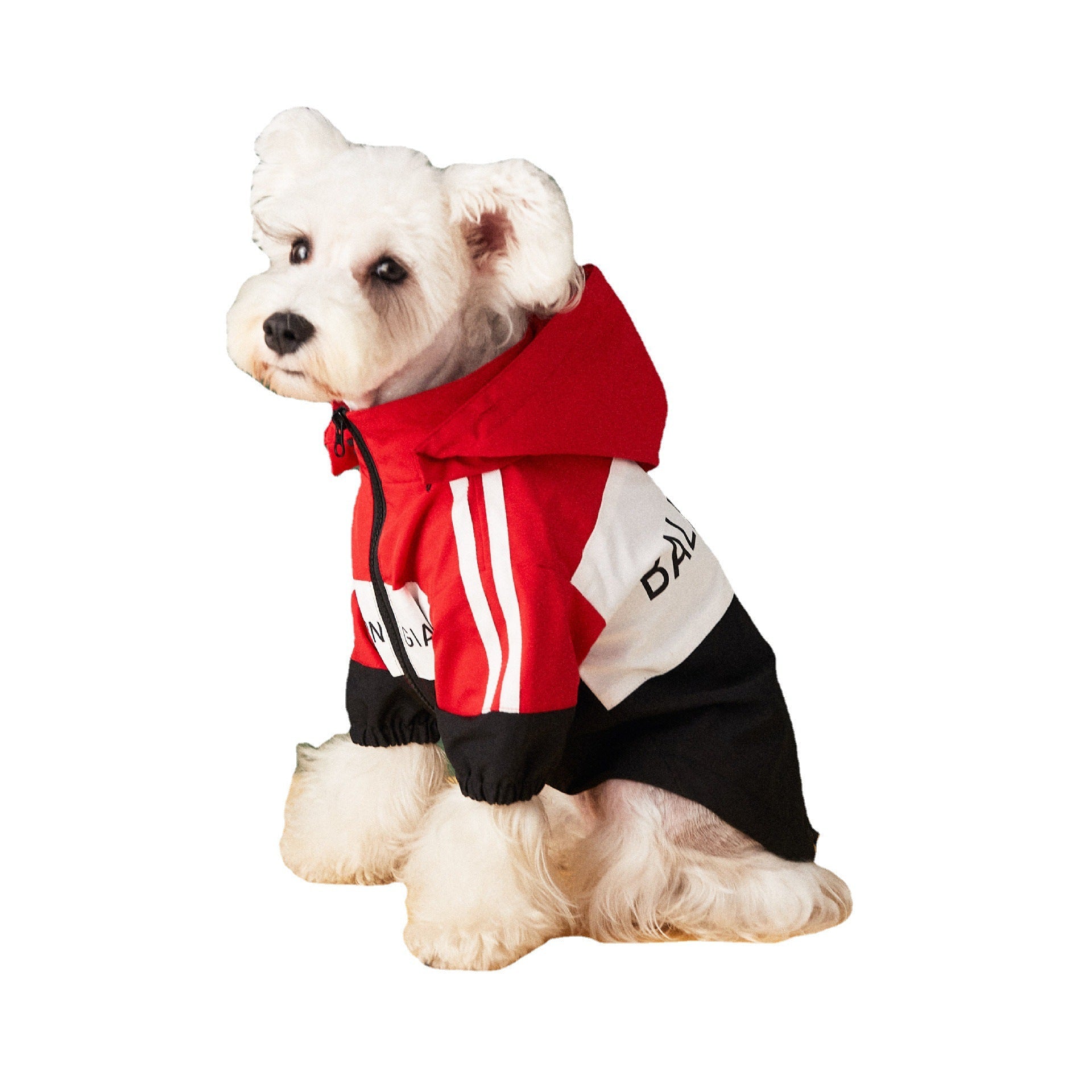 KFX-1894205 Waterproof Dog Raincoat Jacket in Red and Yellow - Lightweight Polyester, Multiple Sizes Available