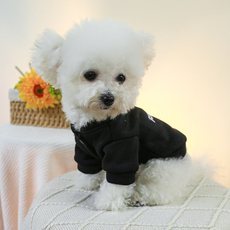 KFX-1895613 Casual Polyester Open Button Sweater for Dogs and Cats - Available in Fearless Black and Dreamer Red