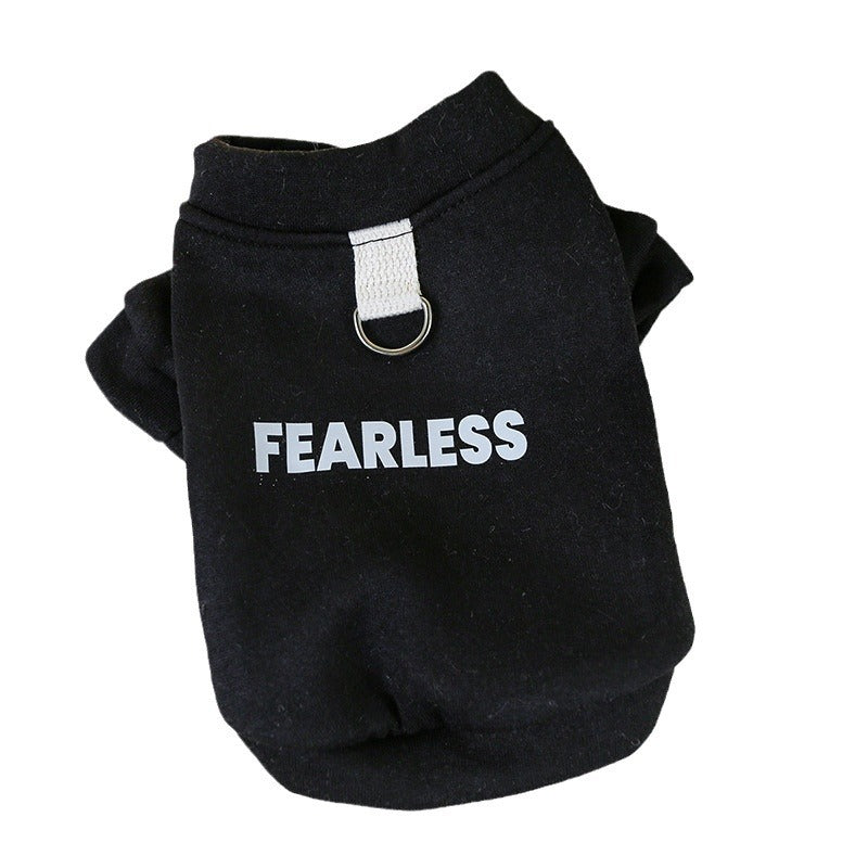 KFX-1895613 Casual Polyester Open Button Sweater for Dogs and Cats - Available in Fearless Black and Dreamer Red