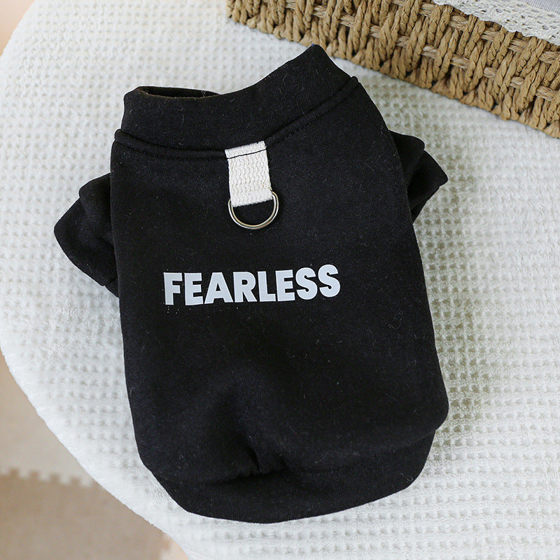 KFX-1895613 Casual Polyester Open Button Sweater for Dogs and Cats - Available in Fearless Black and Dreamer Red