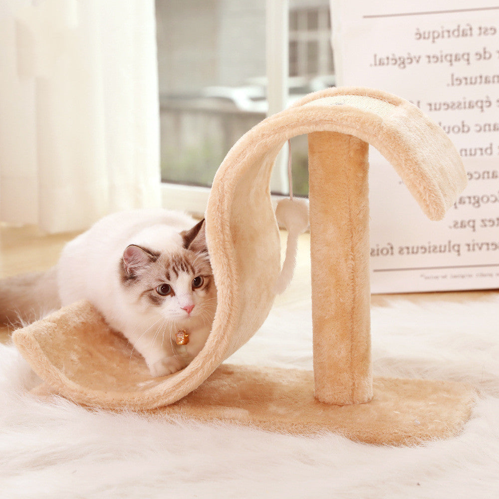 KFX-1895997 Durable Sisal Cat Scratching Board with Soft Fur Cover for Claw Maintenance