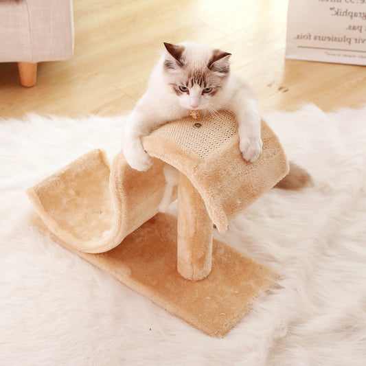 KFX-1895997 Durable Sisal Cat Scratching Board with Soft Fur Cover for Claw Maintenance