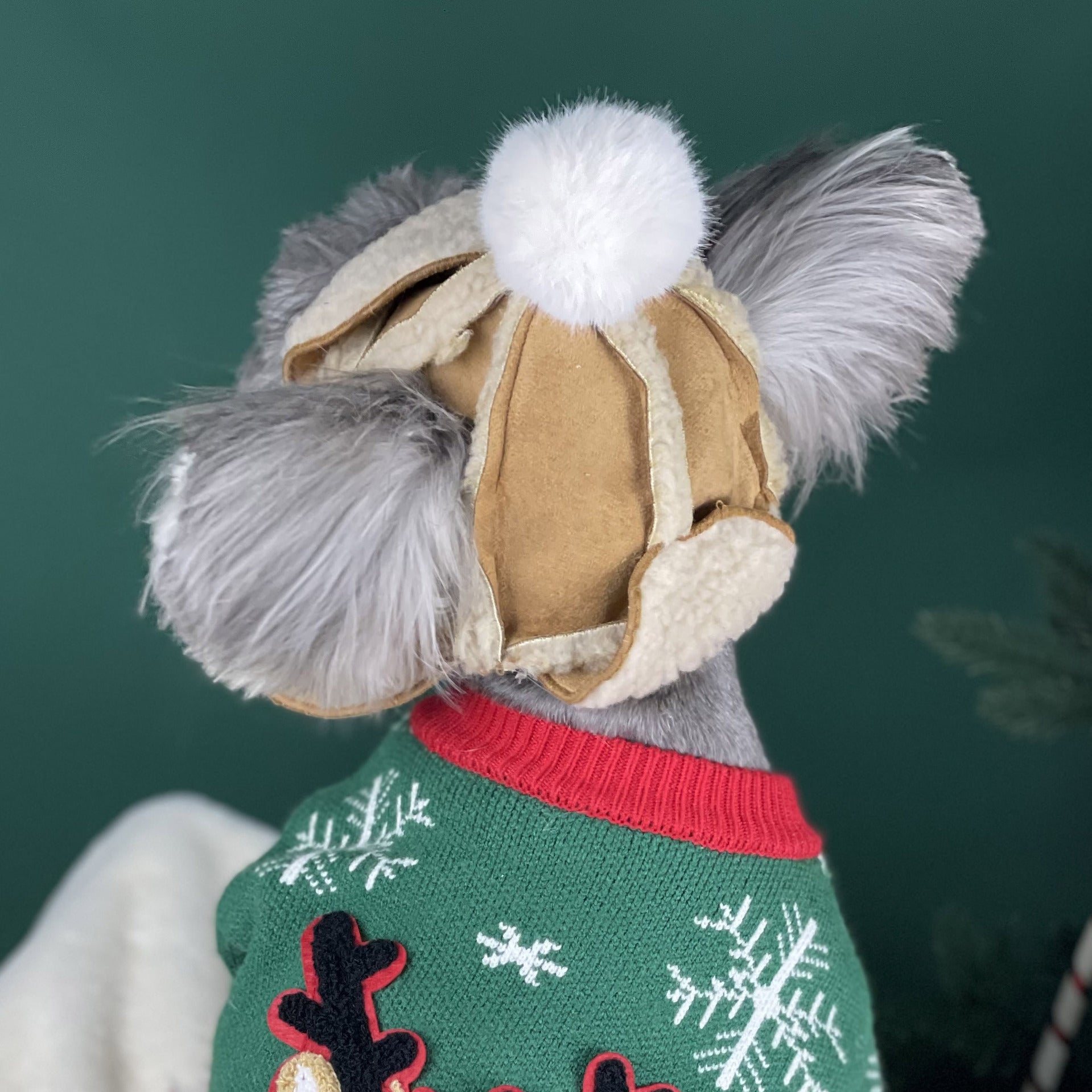 KFX-1903165 Brown Dog Hat for Schnauzers and Teddies - All-Season Pet Accessory