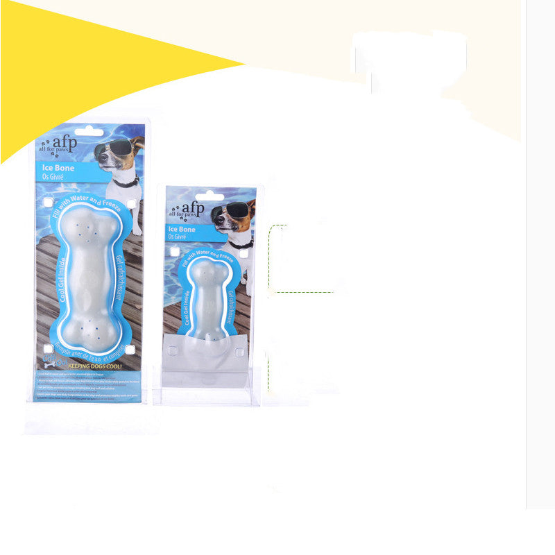 KFX-1906365 Ice Bone Dog Toy - 5.7cm Neoprene Rubber Ice Hockey Design for Cooling Playtime