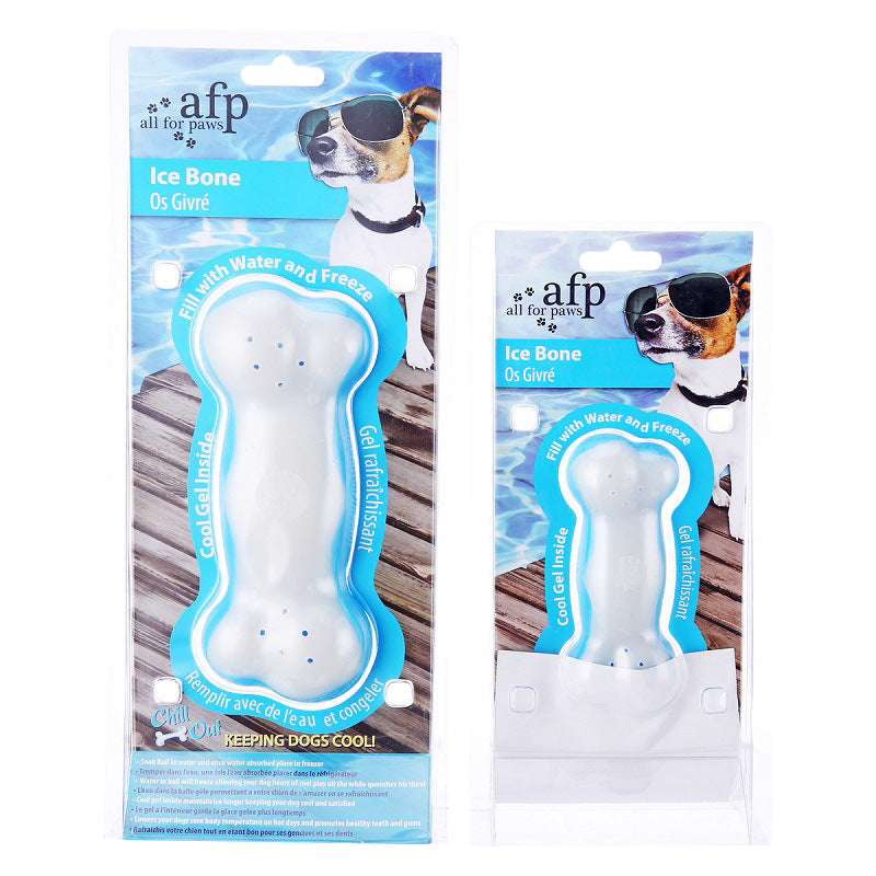 KFX-1906365 Ice Bone Dog Toy - 5.7cm Neoprene Rubber Ice Hockey Design for Cooling Playtime