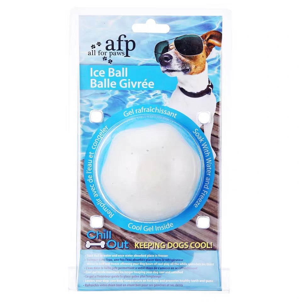 KFX-1906365 Ice Bone Dog Toy - 5.7cm Neoprene Rubber Ice Hockey Design for Cooling Playtime