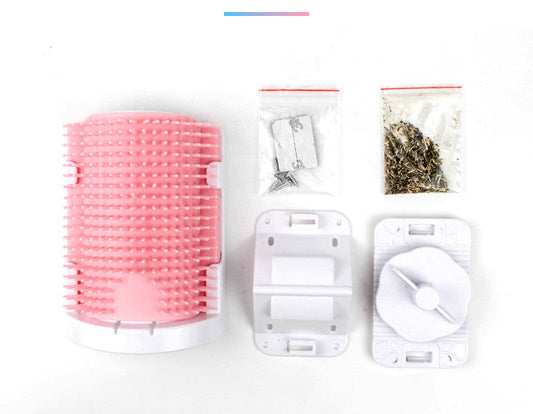 KFX-1907133 Cat Tickle Depilation Toy - Pink Plastic Grooming Tool with Accessories