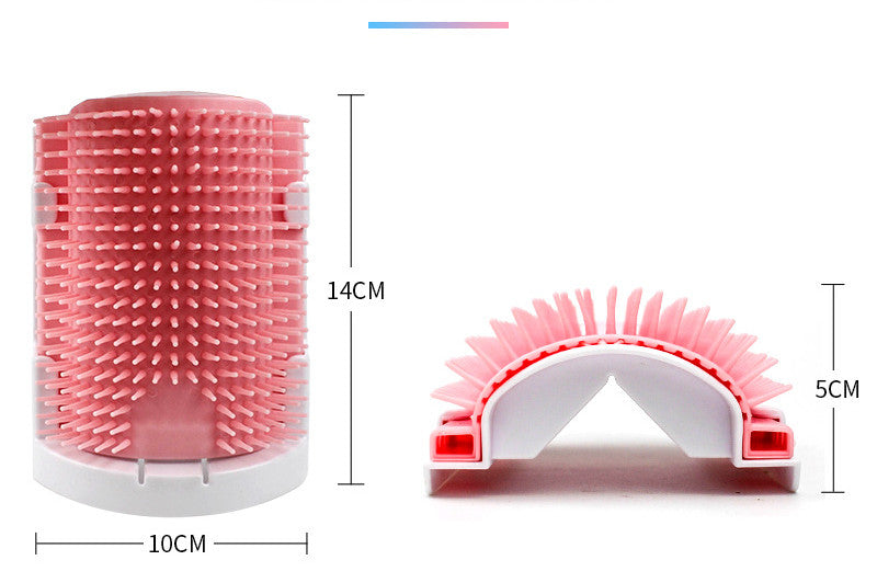 KFX-1907133 Cat Tickle Depilation Toy - Pink Plastic Grooming Tool with Accessories