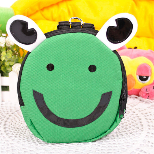 KFX-1907773 Animal Pattern Leather Pet Backpack - Available in Green Frog, Brown Bear, Fruit Green, Sweet Orange, Red Strawberry, Sizes S & L