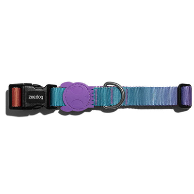 KFX-1911101 Gradient Nylon Ribbon Dog Collar with Edge Reinforcement