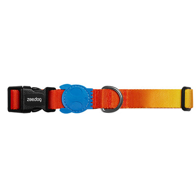 KFX-1911101 Gradient Nylon Ribbon Dog Collar with Edge Reinforcement