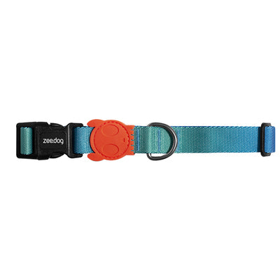 KFX-1911101 Gradient Nylon Ribbon Dog Collar with Edge Reinforcement