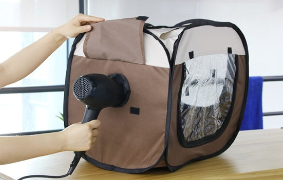 KFX-1913533 Pet Drying Bag for Dogs and Cats, Waterproof 600D Oxford Cloth, Folding Design, 54X31X41cm