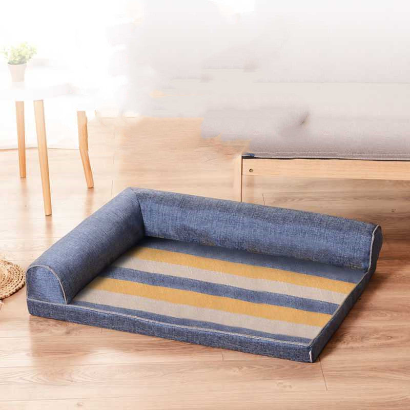 KFX-1915709 Removable and Washable Scratch-Resistant Linen Dog Sofa Bed with High Resilience Foam Cushion