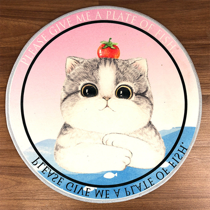 KFX-1917117 Pet Wear-Resistant Non-Slip Crawling Mat for Pets - Flannel Crystal Soft Fabric - Available in Cartoon Designs and Multiple Sizes