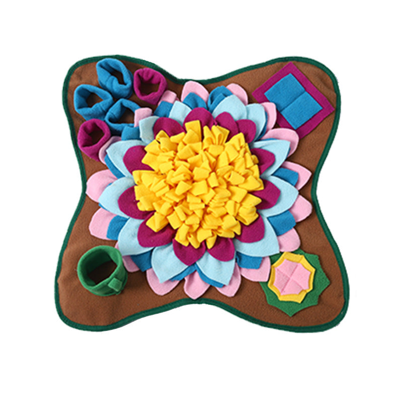 KFX-1917885 Colorful Dog Puzzle Sniffing Mat for Training and Food Hiding