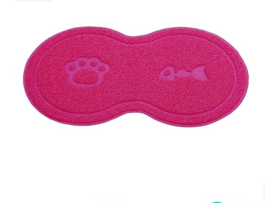KFX-1918909 Cat Litter Pad - Large Size, Plastic Material, Available in Rose Red and Gray, 45.5 x 25.5 cm