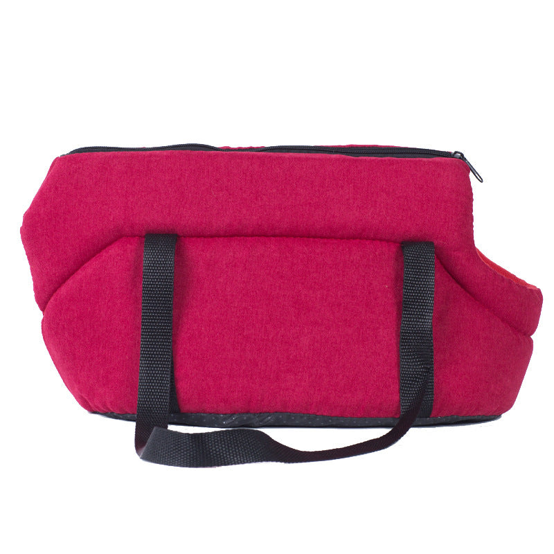 KFX-1919293 Portable Breathable Mesh Pet Carrier Bag for Small Dogs and Cats - Foldable Travel Handbag