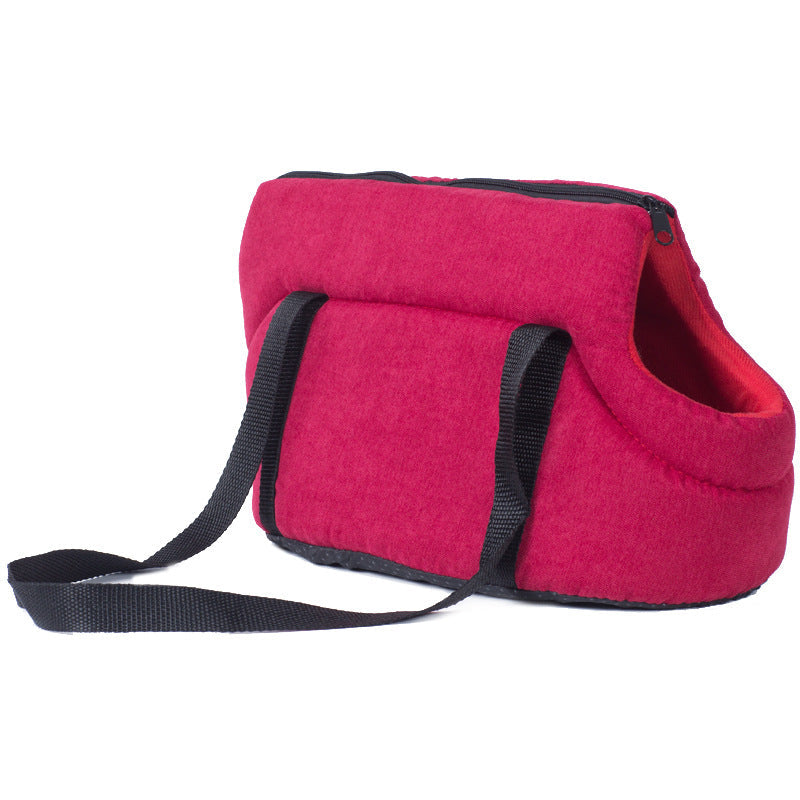 KFX-1919293 Portable Breathable Mesh Pet Carrier Bag for Small Dogs and Cats - Foldable Travel Handbag