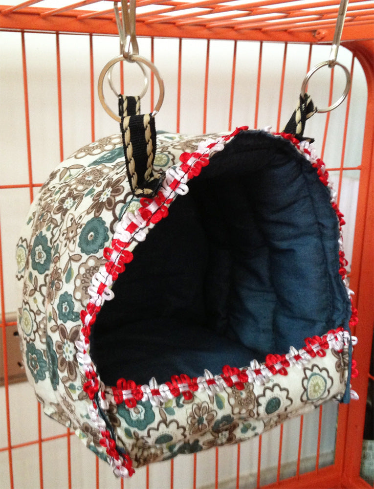KFX-1921085 Cozy Cotton Nest Hammock for Small Pets - Chinchillas, Hamsters, and More