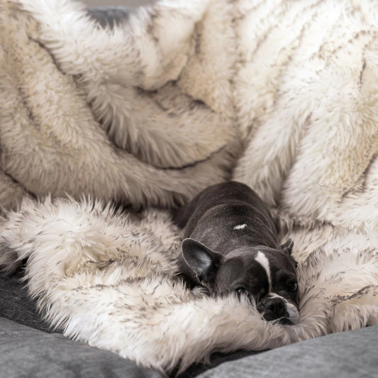 KFX-1921853 Plush Waterproof Dog House Blanket - Soft Cloth Pet Nest in Beige