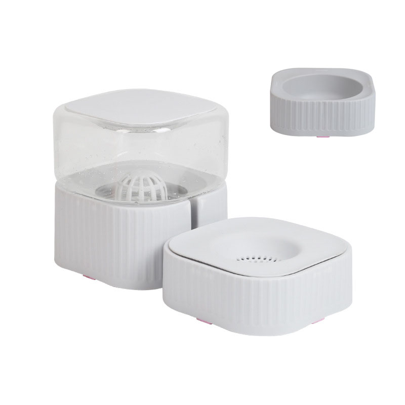 KFX-1923005 Magnetic Pet Bowl Feeder Set - Versatile Drinking Fountain and Feeding Solutions in Pink, Blue, Gray, and White