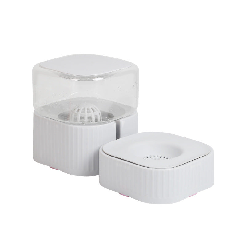 KFX-1923005 Magnetic Pet Bowl Feeder Set - Versatile Drinking Fountain and Feeding Solutions in Pink, Blue, Gray, and White
