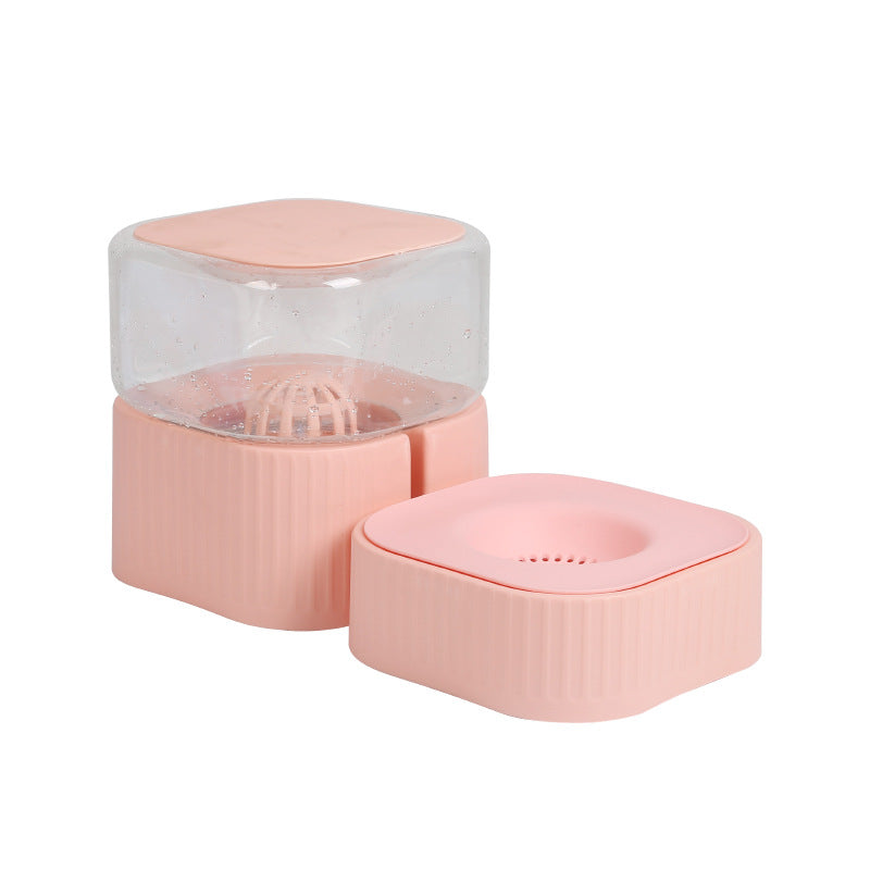 KFX-1923005 Magnetic Pet Bowl Feeder Set - Versatile Drinking Fountain and Feeding Solutions in Pink, Blue, Gray, and White