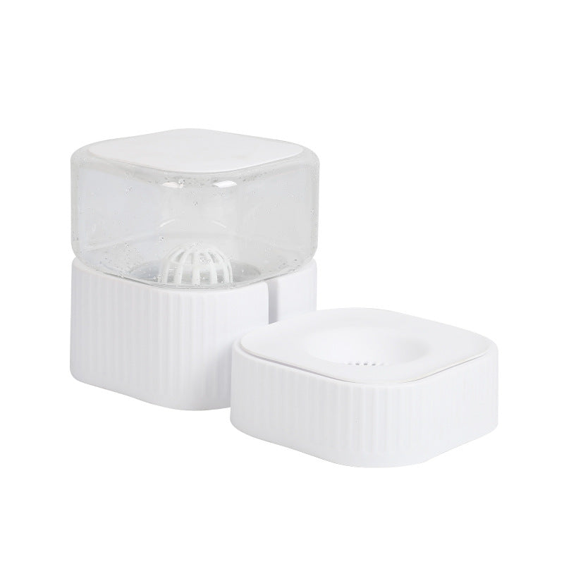 KFX-1923005 Magnetic Pet Bowl Feeder Set - Versatile Drinking Fountain and Feeding Solutions in Pink, Blue, Gray, and White
