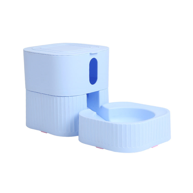 KFX-1923005 Magnetic Pet Bowl Feeder Set - Versatile Drinking Fountain and Feeding Solutions in Pink, Blue, Gray, and White