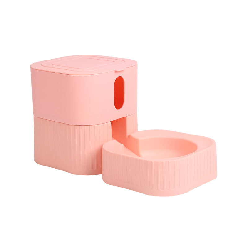 KFX-1923005 Magnetic Pet Bowl Feeder Set - Versatile Drinking Fountain and Feeding Solutions in Pink, Blue, Gray, and White