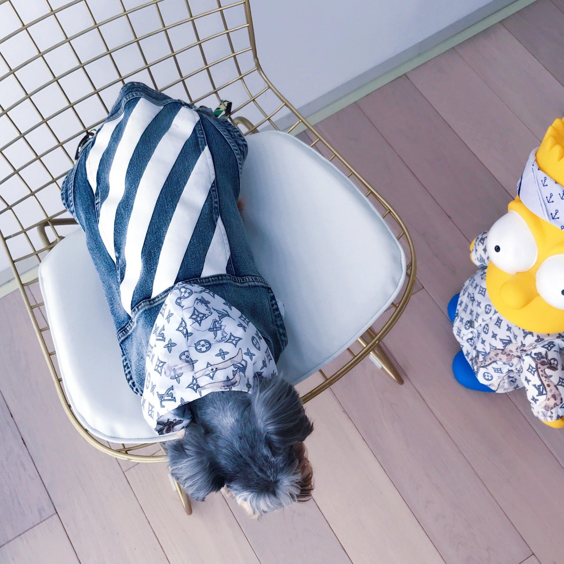 KFX-1925181 Denim Dog Vest with Zebra Stripes for Small to Extra Large Dogs