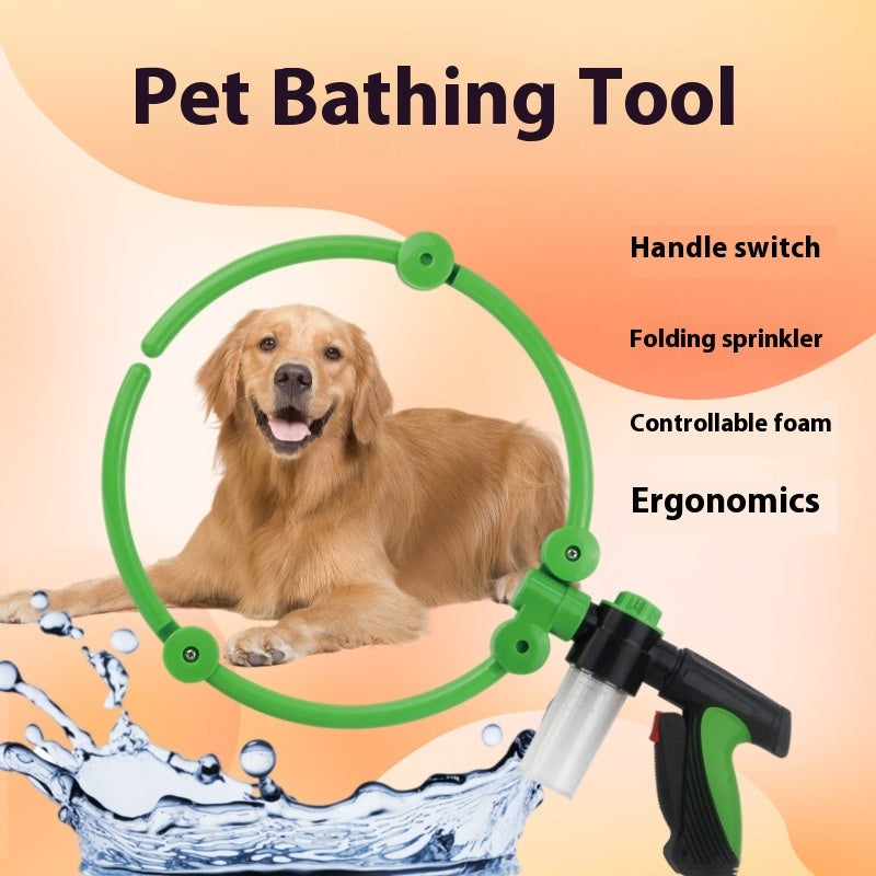 KFX-1930429 Foldable Portable Pet Washing Machine for Dogs and Cats - 360 Degree Cleaning Solution